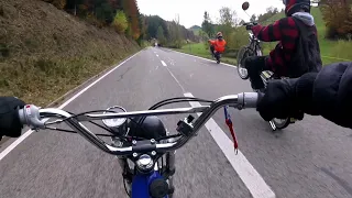 Puch Maxi N Z50 Metrakit on Streets/Wheelie/Friends