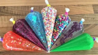 Making Crunchy Slime with Piping Bags #19 Satisfying Slime ASMR