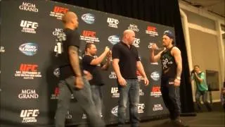 MMA MELTDOWN  UFC 178: Conor McGregor versus Dustin Poirier Staredown