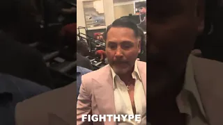 De La Hoya SECONDS AFTER Canelo HEATED CONFRONTATION