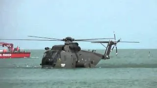 HH3F Helicopter Water Landing at Jesolo Air Extreme 2011 Air Show Italy