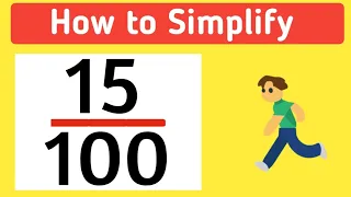 How to simplify the fraction 15/100 || 15/100 Simplified