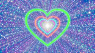 Free Neon Lights Multicolored Hearts Tunnel Background Colorful Particles 4K TikTok Trend