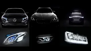 Headlight Technology Compare : Mercedes Multibeam LED vs BMW Adaptive LED vs Audi Matrix LED