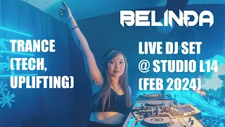 BELINÐA LIVE DJ SET - STUDIO L14 🎧 TRANCE (TECH & UPLIFTING) 🎵 DJ BELINDA