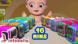 Count the Buses - Bus Song | Learn Numbers 1 to 10 | Rhymes & Baby Songs | Infobells #babyrhymes