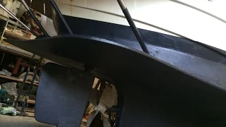 Mounting of flap on Nidelv 26 (Asdal Trading)