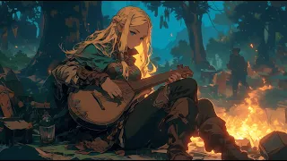 【ケルト音楽】エルフの吟遊詩人によるBGM - Celtic music, campfire ambiance, relaxing music, sleeping BGM