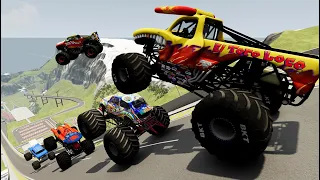 Epic High Speed Monster Truck Jump And Crashes #55​ | BeamNG Drive | BeamNG ASna