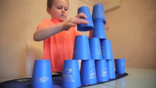 Cute six-year-old UK champ wins world record for Cup Stacking