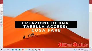 Creazione di una tabella Access: cosa fare