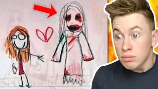 The scariest children's drawings in the world !! 😳😱😨