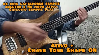 Teste baixo Corte Action V DLX com circuito DeOliveira. #bassplayer #basstest #Cort