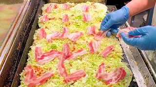 japanese street food - OKONOMIYAKI  ( kyoto style )