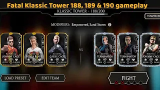 Fatal Klassic Tower 188, 189 & 190 gameplay. MK mobile gameplay