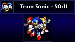 Sonic Heroes - Team Sonic Speedrun - 50:11 [Game Time]