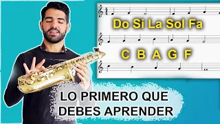 Primeras notas en el saxofón (interactivo)