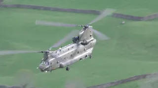 Lakes Low Level; 'The Apocalypse' 4 ship chinook and pumas, 16/05/2019