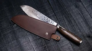 Making a Tailor-made Leather Chef Knife Sheath!