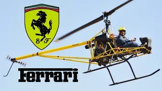Homemade helicopter using a ferrari engine 2020
