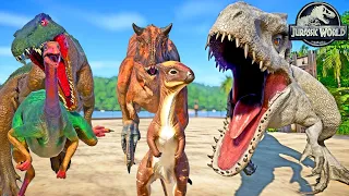 Camp Cretaceous Indominus REX, TREX, Carnotaurus Toro, Baryonyx Grim in Jurassic World Dinosaurs