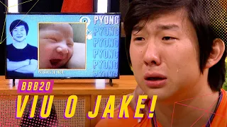 EMOÇÃO! PYONG VÊ JAKE PELA PRIMEIRA VEZ NO PRESENTE DO ANJO! 😍 | BIG BROTHER BRASIL 20