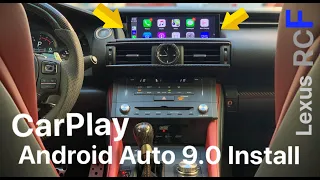 Installing BIG Android 9.0 Infotainment Screen into Lexus RCF w/ CarPlay | Detailed DIY  Guide