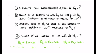 Moli, Massa Molare e numero di Avogradro : Esercizi