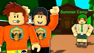 Visiting SUMMER CAMP in Roblox Brookhaven..