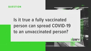 VERIFY: Can a fully vaccinated person spread COVID-19 to an unvaccinated person?