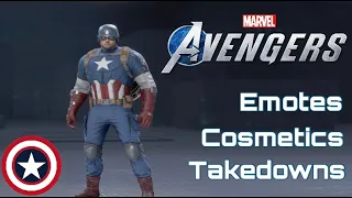 Marvel’s Avengers: Captain America Skins, Emotes & Takedowns!