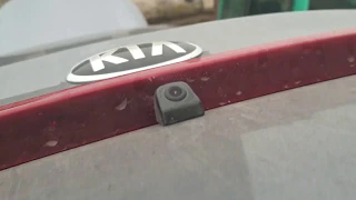 Установка передней и задней камеры на Kia Rio с блоком автоматического переключения между камерами