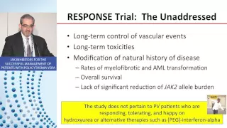 Debate: Should JAK Inhibitors use be Limited to Hydroxyurea-resistant/intolerant PV Patients? - Yes