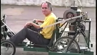 Road testing a Stirling engine powered buggy, (filmed in Norwich England,  2001)