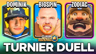 😱🤯BIGSPIN vs. DOMINIK vs. ZODIAC - SCHNELLSTES TURNIER JEMALS! | Clash Royale Deutsch