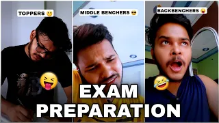 Exam Preparation 📖🤭 | Topper Vs Backbencher (part 5) 😝🤣 #shorts #funny #comedy #cbse #memes