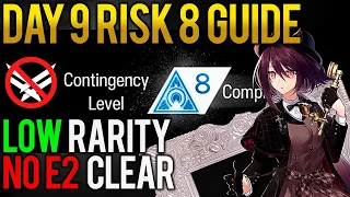 Arknights F2P Daily 9 Risk 8 Barren Plaza Low Rarity E1 Contingency Contract CC Day 9 Guide + Alt