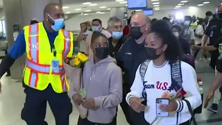 Warm welcome for Simone and Jordan