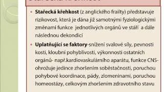 Křehkost seniorů - geriatrické syndromy