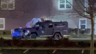 Bay City MI Truck VS BUILDING After Pursuit STANDOFF MSP SWAT GIVING PA COMMANDS Scene