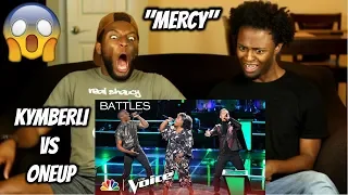 Voice Duo OneUp Battles Kymberli Joye to Shawn Mendes' "Mercy" - The Voice 2018 Battles