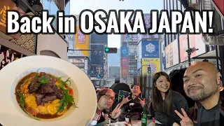 Osaka Japan Must try Kobe beef omurice, Yakitori and Street Fashion shopping in Osaka