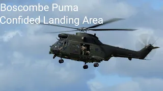 A RAF Puma Helicopter confined landing