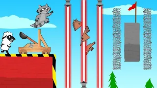 CATAPAULTING My Friends To VICTORY! (Ultimate Chicken Horse)