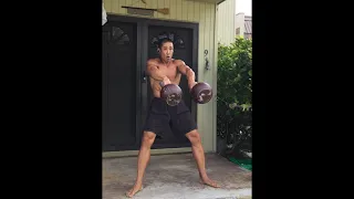 Full Kettlebell Workout Routine w/ 32 kg. / 70lbs - (Day 153: October 14, 2020 4:17 pm)