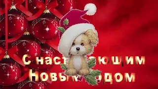 Футаж – фон новогодний для монтажа видео 5 🎄С годом Собаки 2018 поздравление