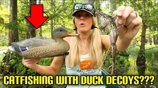Will DUCK DECOYS Work For CATFISHING??? (Catch, Clean, Cook!)