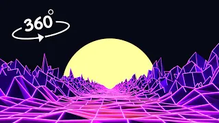 360° 80s Synthwave ambiance video