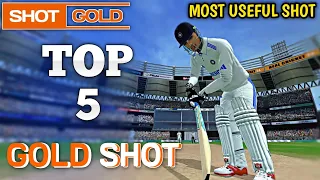 Real Cricket 24 : TOP 5 Best Gold Shot Most Useful For eSports | Top 5 New Gold Shot in rc24