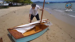 Armando vela do barco Golfinho 2.1